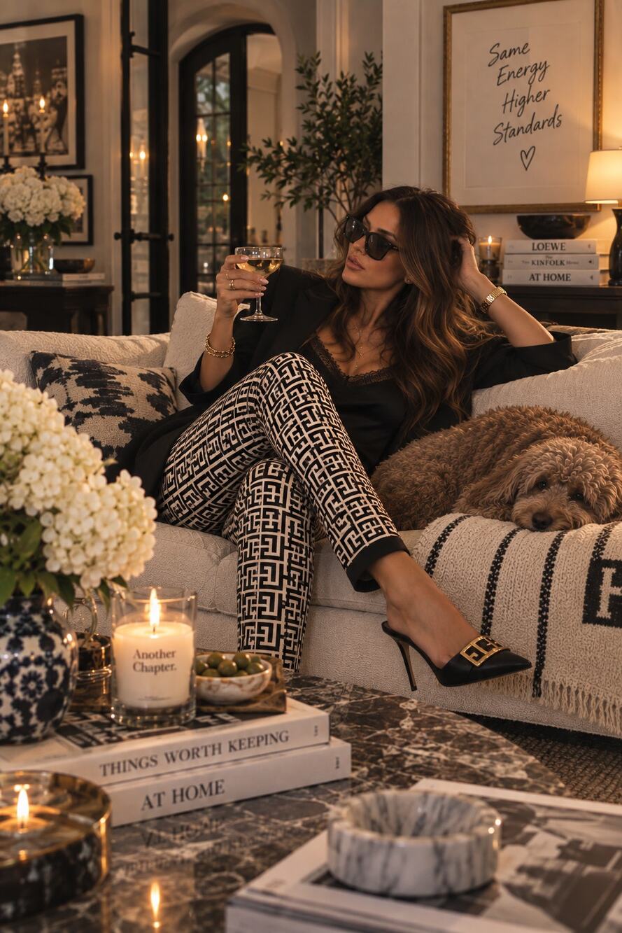 Balmain Logo Leggings | Black & White | FR 34